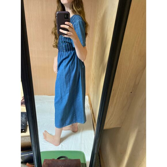 Cottage Core Denim Dress - Picture 5 of 11